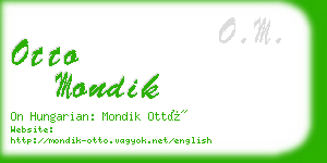 otto mondik business card